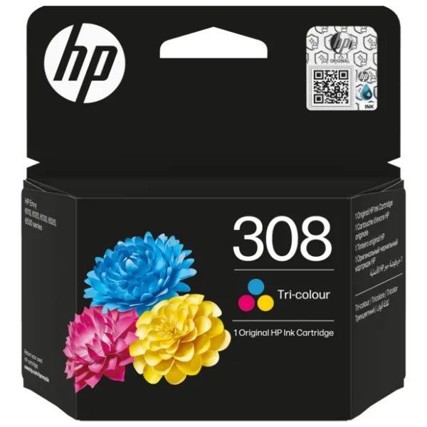 HP 308 Tri-Colour Ink Cartridge 1 hp 308 tri-colour ink cartridge