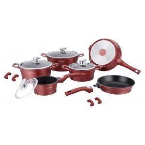 ROYALTYLINE ES2014M-BY 6pc Set Cast Aluminum Cookware