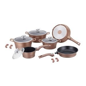 ROYALTYLINE ES2014M-BN 6pc Set Cast Aluminum Cookware