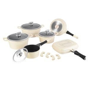 ROYALTYLINE ES1015M-BG 6pc Set Cast Aluminum Cookware