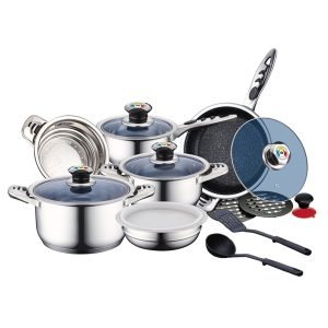 ROYALTYLINE 16RGNM 6pc Set Stainless-Steel Cookware