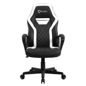 ONEX GX1 Gaming Chair, PU Leather, Black/White