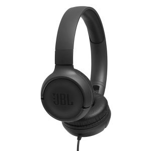 JBL Tune T500 On-Ear Jack Headphones, Black