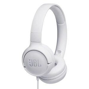 JBL Tune T500 On-Ear Jack Headphones, White