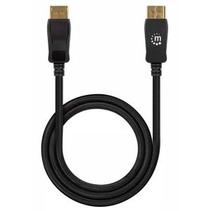 MANHATTAN 353625 Display Port Video Cable 3.0m, Male to Male, 8K @ 60Hz, Black