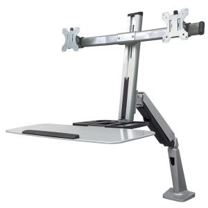 MANHATTAN 461443 Desk-Mount 13'' to 27'' 2*Monitor Monitor Bracket