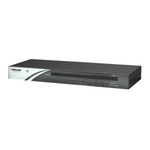 INTELLINET 503723 8-Port KVM Switch, PS/2 + USB Digital, Over IP, Rack mount, Black
