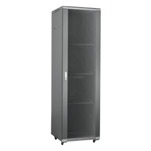 SKB 59632265 37U Free-Standing Data Cabinet, 19'', Flatpack, 2 Fans and 2 Shelve included, Black, H183.3xW60.0xD60.0 cm