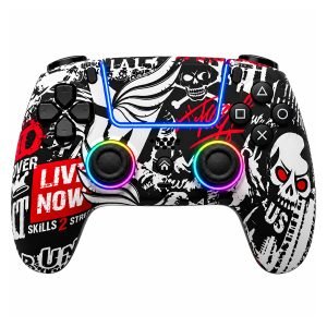 DEEPEXPLORER Pro PS5 PlayStation Controller, Black/White
