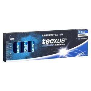 TECXUS Maximum AA Alkaline Battery, 12 Pack