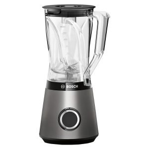 BOSCH MMB6141S Series 4 1200W Jug Blender, 1.5Ltr, Dishwasher-safe, 2*Speed, 1m, Grey, H41.0xW23.0xD19.5 cm