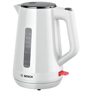 BOSCH TWK1M121 Jug Electric Kettle, 1.7Ltr, 2400W, Auto-Off, Removable & Washable Filter, White