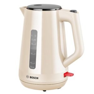 BOSCH TWK1M127 Jug Electric Kettle, 1.7Ltr, 2400W, Auto-Off, Indicator Light, Beige