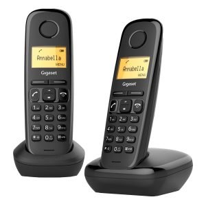 GIGASET A170 Cordless Phone, Duo Set of 2, Black