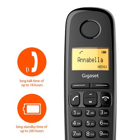 GIGASET A170 Cordless Phone White 5 gigaset a170 cordless phone