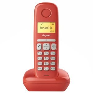 GIGASET A170-RD Cordless Phone, with Caller-ID, Red