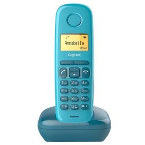 GIGASET A170-BU Cordless Phone, with Caller-ID, Light Blue, Blue