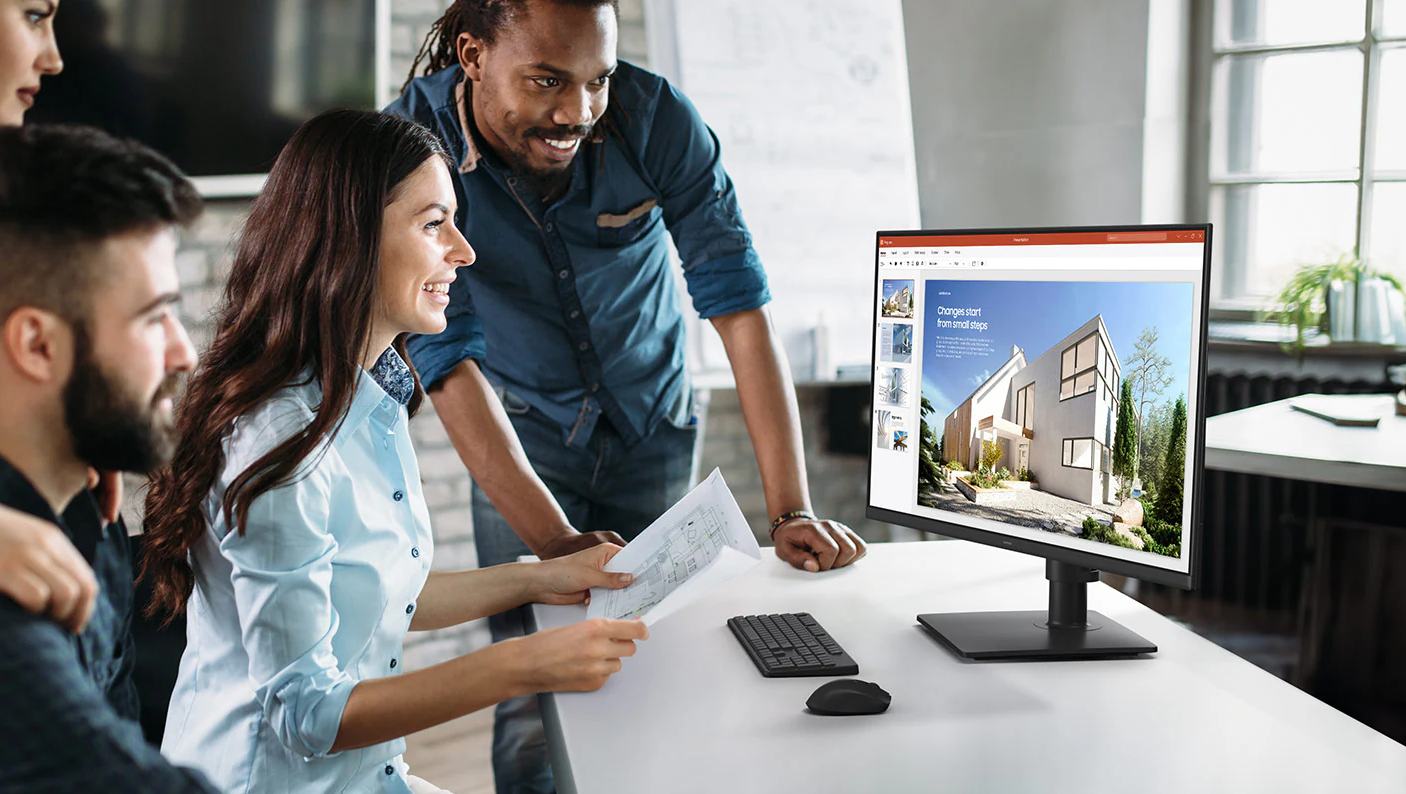 samsung essential s4 s40gd 24'' full hd ips-panel office monitor