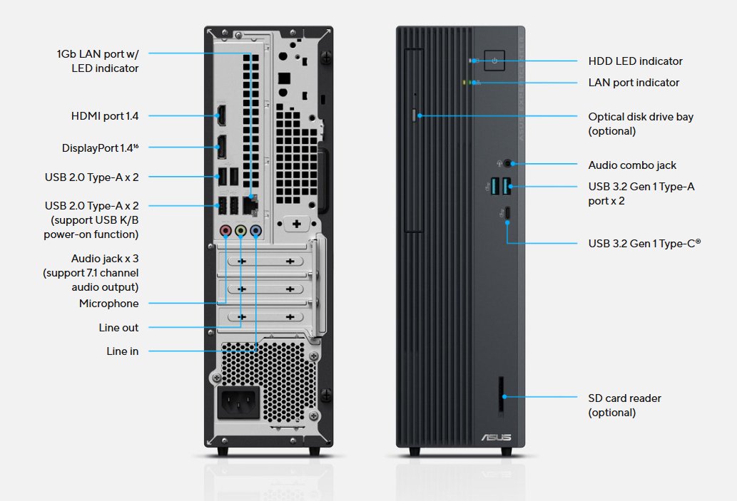 ASUS ExpertCenter P500 SFF Intel Core 5-210H PC 8 asus expertcenter p500 sff intel core 5-210h pc