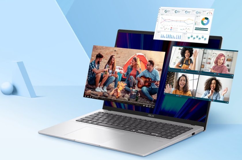 asus vivobook x1607 copilot+ 16'' intel core ultra 5 office notebook, 16gb, 512gb ssd