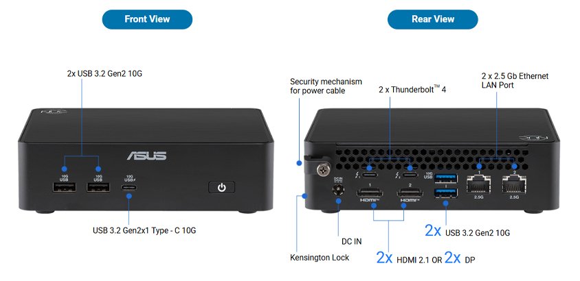 asus nuc 16 pro grand canyon slim intel core ultra 5-325 pc