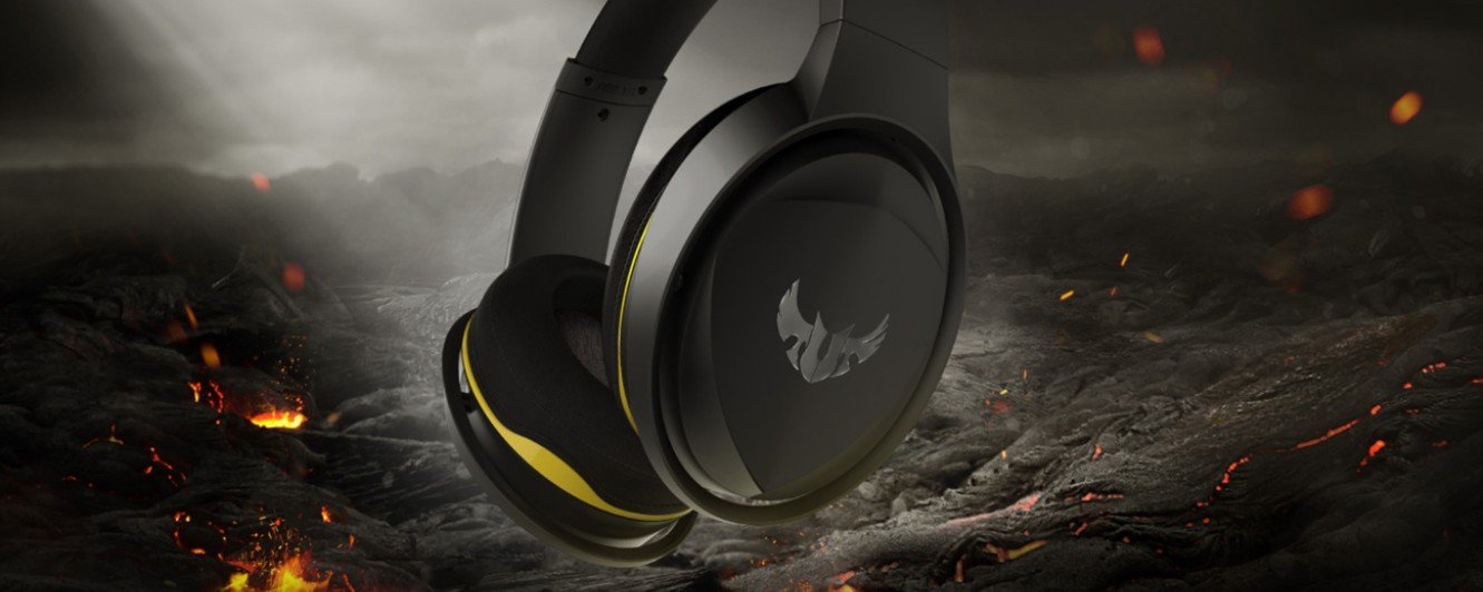 asus tuf-h5 gaming headphones, usb, black