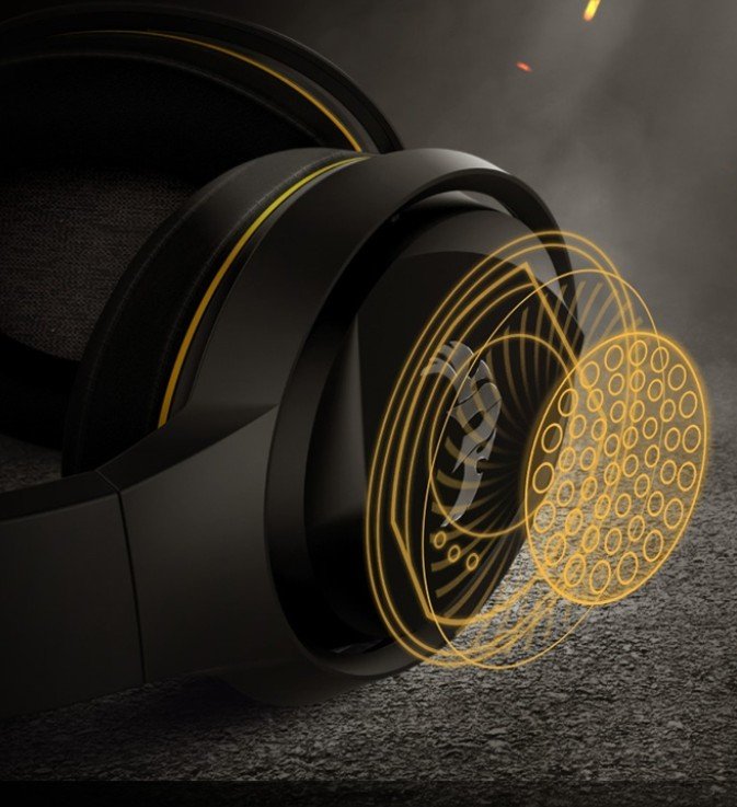 asus tuf-h5 gaming headphones, usb, black
