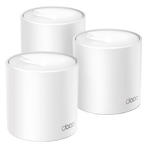 TPLINK DECO X10 (3 Pack) Mesh Router, AX1500, Wi-Fi 6 System, Gigabit, White