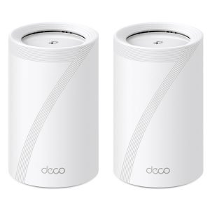 TPLINK DECO BE65 (2-pack) Mesh Router, BE9300, Tri-Band, WiFi 7, 2.5Gbps Wired Connections, White