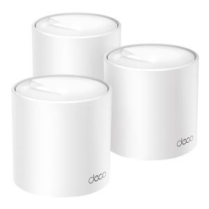 TPLINK DECO X50 (3 Pack) Mesh Router, AX3000, Dual Band, Wi-Fi 6 System, Gigabit, White