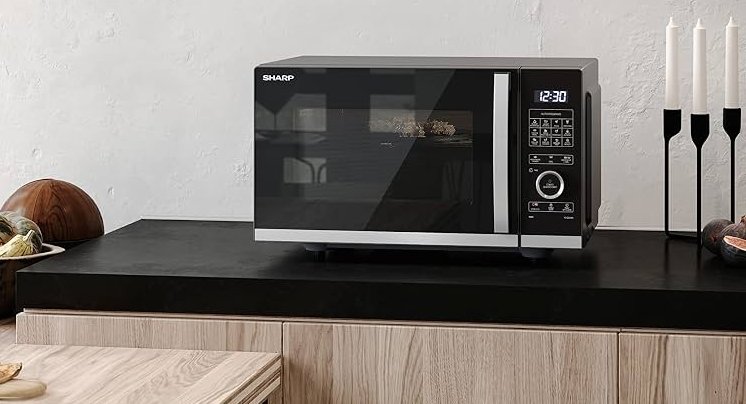 sharp yc-qg254ae-b 25ltr 900w microwave oven