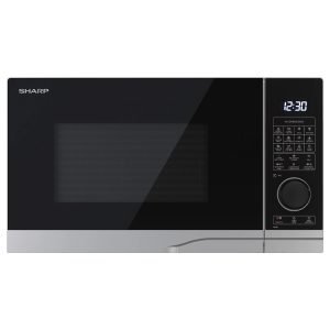 SHARP YC-PC254AE-S 25Ltr Microwave Oven, 900W, Grill, Convection oven function, Digital control, 1200W Grill, 2050W Convection, LED display, LED internal lighting, Black/Silver, H28.9xW49.0xD49.3 cm