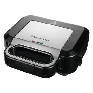 RUSSELLHOBBS 26810 Creations 3In1 2*Portion Sandwich-Maker, 750W, Non-Stick Plate, Black/Silver