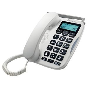MOTOROLA FW500L 4G, Wall/Desk, SIM card backup in case of Landline Failure, Battery or Main Powered, White