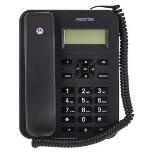 Motorola CT202 Corded Phone, w/Display, Hands-Free, Black