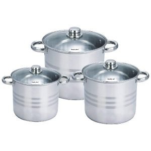 ROYALTYLINE SP4 3pc Set Stainless-Steel Cookware