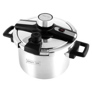 ROYALTYLINE DSD4DL Pressure Cooker Cookware, Stainless-Steel, 4Ltr, 3 Layers Induction Bottom, Matte finish Inside, Silver
