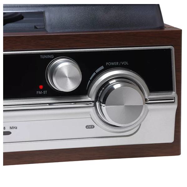 DENVER VPR-190MK2 Turntable, Brown 3 denver vpr-190mk2 turntable, brown - image 3