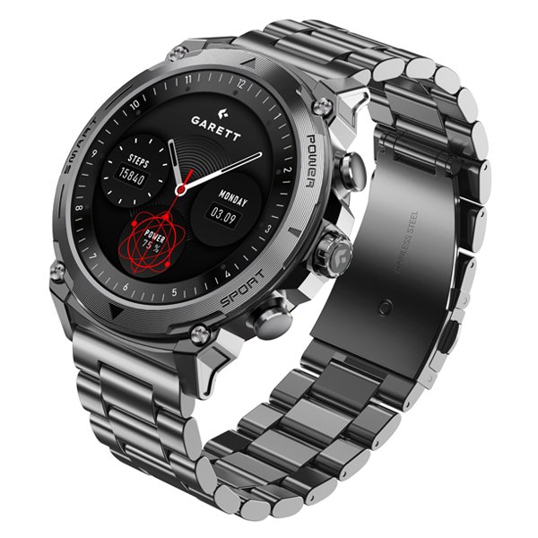 GARETTELECTRONICS Atom Smartwatch, Silver 1 garettelectronics atom smartwatch, silver