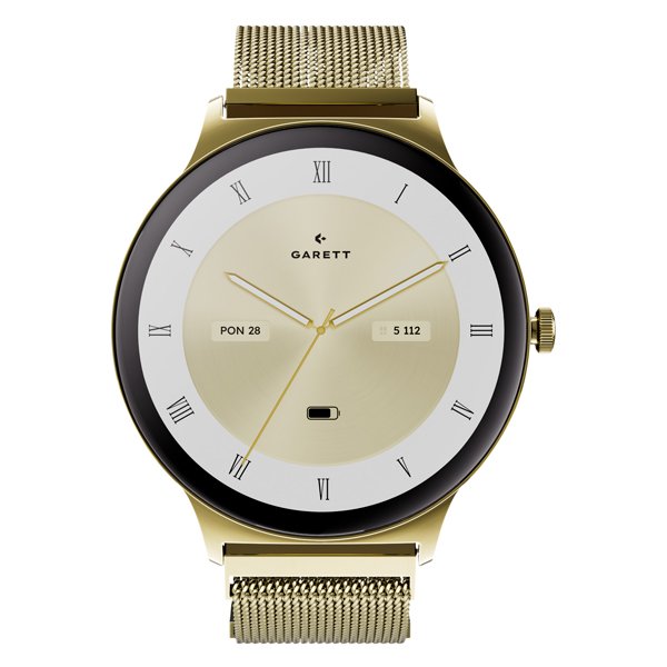 GARETTELECTRONICS Verona 2-Mesh Smartwatch, Gold 3 garettelectronics verona 2-mesh smartwatch, gold - image 2