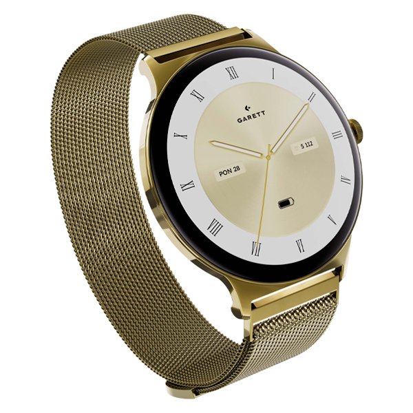 GARETTELECTRONICS Verona 2-Mesh Smartwatch, Gold 11 garettelectronics verona 2-mesh smartwatch, gold