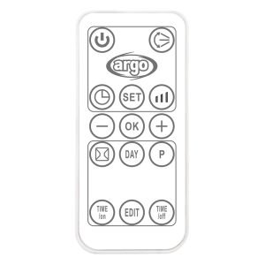 ARGO Remote Control for Bathroom Heater, Wall-Mount, Compatible with ARGO WILLIS, BEAT, GHOST, SLEEK, KOMPASS, CLOVER, MINIMAL WEEK, White