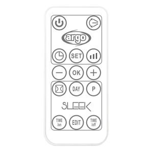 ARGO Accessory for Bathroom Heater, Sleek Remote Controller, White, KPT-5211L-20