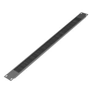 CIS E5060 Accessory for Data Cabinet, Cable Management Panel, for 19" racks, 1U, with Brush, Black