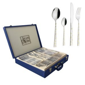 ROYALTYLINE 84pc Set Cutlery Stainless-Steel Blue Box