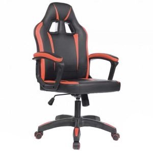 CIS UT-C240 Gaming Chair, PU Leather, Black/Red
