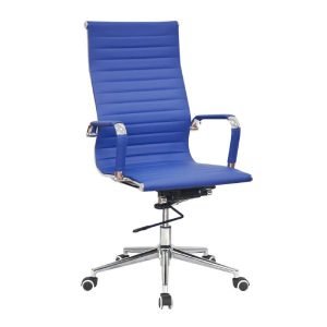 CIS UT-039D Office Chair, PU Leather, Black/Blue