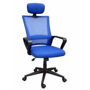 CIS UT-C611H Office Chair, Fabric, Black/Blue
