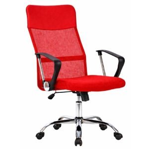 CIS UT-C161 Office Chair, Fabric, Black/Red