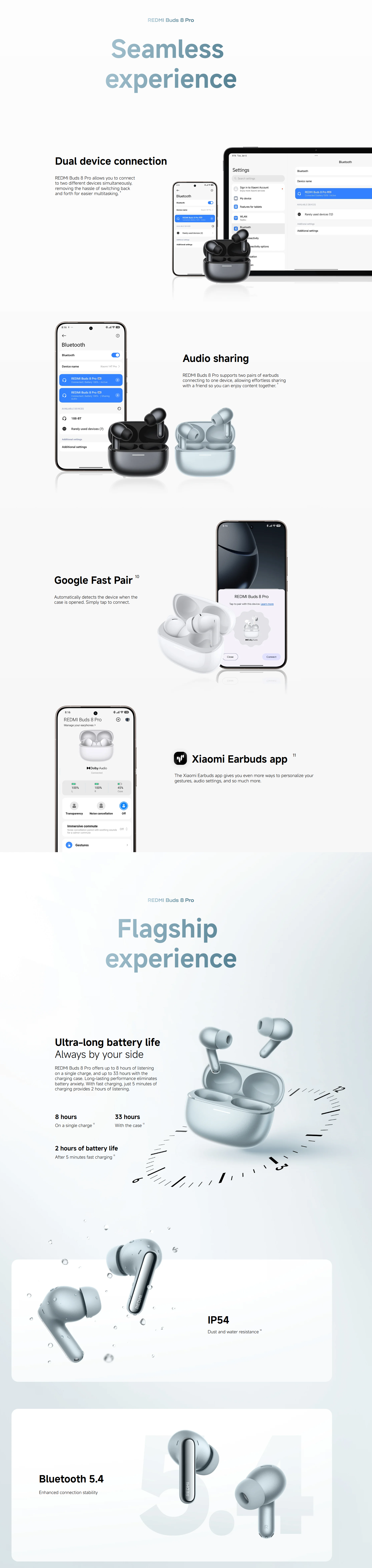XIAOMI Redmi Buds 8 Pro In-Ear Wireless Earphones, White 27 xiaomi redmi buds 8 pro in-ear wireless earphones, white